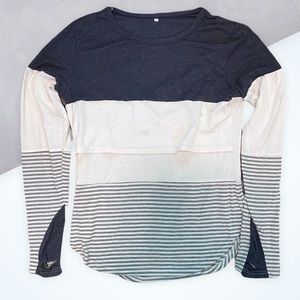 Color block nursing shirt